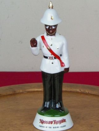 Nassau Royale Bobby Policeman Decanter Liqueur Ceramic 7 " Bahamas Bacardi