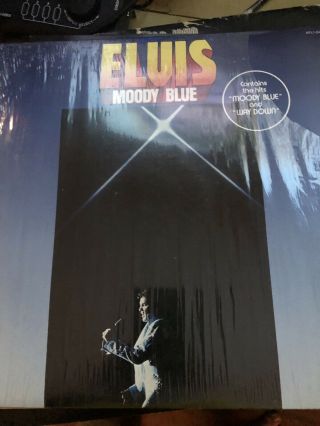 Elvis Presley Moody Blue Lp Black Vinyl Vg,  Cover Vg
