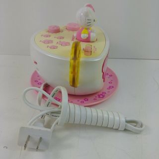 Hello Kitty Tea Cup Clock Radio Night Light KT2055 Pink Alarm Backup Battery 5