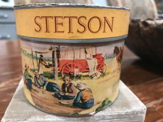 Antique Stetson Hat Mini Box Only Gift Certificate 2.  75” T 4.  25” Long