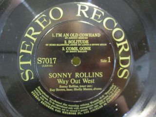 Sonny Rollins ' Way Out West ' LP IN STEREO 2