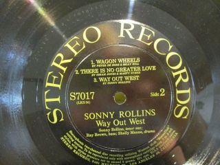 Sonny Rollins ' Way Out West ' LP IN STEREO 4