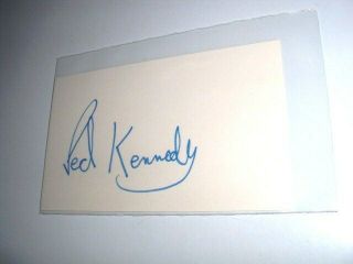 Ted Kennedy Senator Signed Autograph Index Card
