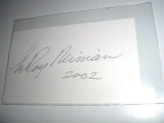 Leroy Neiman Artist 2002 Signed Autograph Index Card