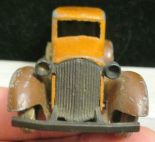 Vintage Tootsietoy 1930 ' s Graham Series RARE Commercial Tire Van Orange/Brown 3