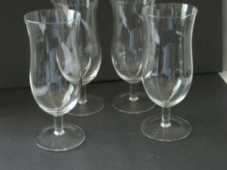 Set of 4 Hurricane / Cyclone Frozen Cocktail Drink Glasses 8 1/2 
