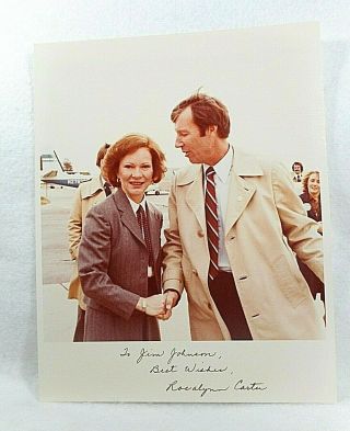 Official Wh Photo Of 1st Lady Rosalynn Carter Autographed To S S Agent,  Ca.  1980