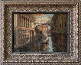 Jane Peterson (1876 - 1965) Massachusetts/new York Listed Artist Oil " Venice”