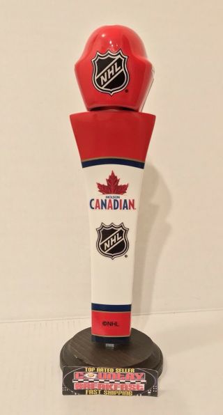 Molson Canadian Hockey Goaltender Mask Beer Tap Handle 11.  5” Tall - 3