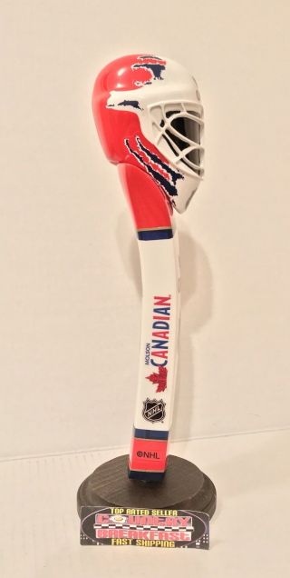 Molson Canadian Hockey Goaltender Mask Beer Tap Handle 11.  5” Tall - 4