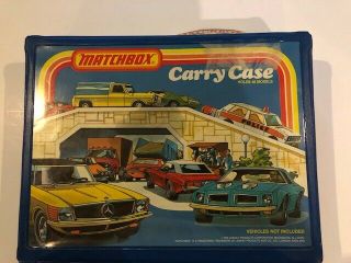 Vintage 1978 Matchbox Carry Case With Racks And Cars Lesney Redlines
