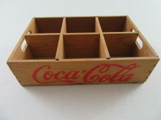 Vintage Coca - Cola Advertising 6 Pack Bottle Wood Wooden Crate Box