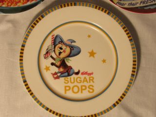 Vintage Kelloggs Cereal Plates (3) : Rare Sugar Pops x1 /Rice Krispies x2 2