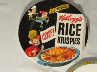 Vintage Kelloggs Cereal Plates (3) : Rare Sugar Pops x1 /Rice Krispies x2 4