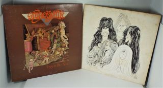 2 Aerosmith Lp 1975 Toys In The Attic & 1977 Draw The Line With Inner Sleeve
