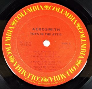 2 Aerosmith LP 1975 Toys In The Attic & 1977 Draw The Line with Inner Sleeve 4