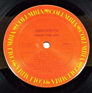 2 Aerosmith LP 1975 Toys In The Attic & 1977 Draw The Line with Inner Sleeve 8