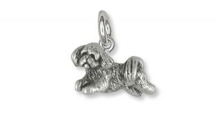 Shih Tzu Charm Handmade Sterling Silver Dog Jewelry Sz31 - C