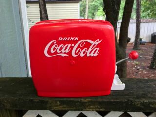 1950s Coca Cola Toy Soda Dispenser With Plastic Glasses
