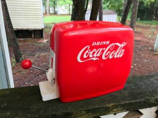 1950s Coca Cola Toy Soda Dispenser with plastic glasses 3