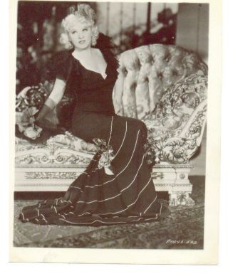 Mae West Autograph On Verso Of 4x5 Vintage Photo W/todd Mueller