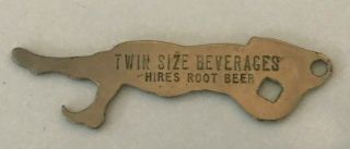 Vintage Bottle Opener - Hires Root Beer Baseball Player 1914