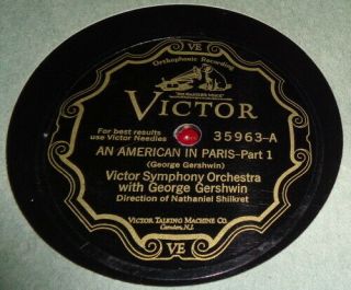 78rpm Victor 35963 George Gershwin An American In Paris Parts 1&2 - Orthophonic