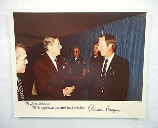 Official Wh Photo Of President Ronald Reagan Autographed To S S Agent,  Ca.  1983