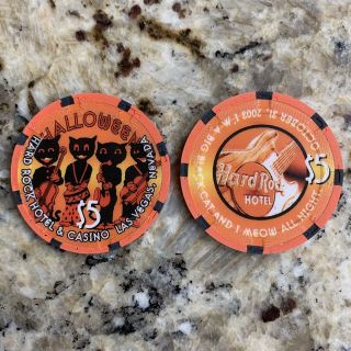 Hard Rock Las Vegas 2003 Halloween $5 Casino Chip Mint/uncirculated Ltd 2000