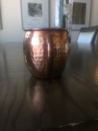 Ketel One Vodka Moscow Mule Hammered Copper Mug 3.  75” Tall 4