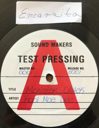 Kool Moe Dee - Monster Crack/go See The Doctor Sound Makers Test Pressing 1986