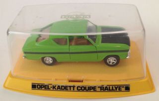 Rare 1:45 Gama 96504 1966 Opel Kadett Coupe " Rallye " With Gama Coin