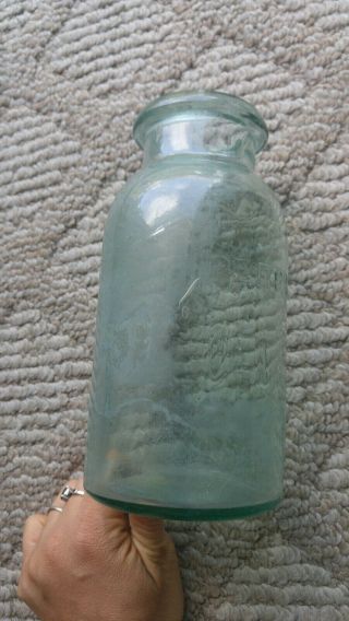 Vintage/Antique Peerless Wide Mouth Mason Type Jar 3 Aqua/Lt.  Green 2