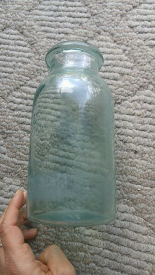 Vintage/Antique Peerless Wide Mouth Mason Type Jar 3 Aqua/Lt.  Green 5