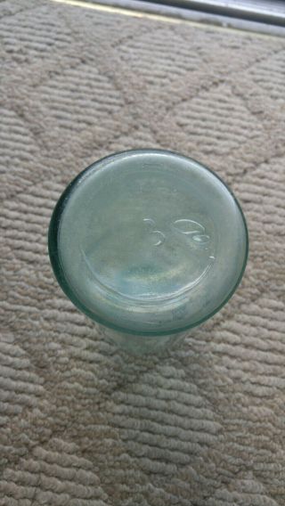 Vintage/Antique Peerless Wide Mouth Mason Type Jar 3 Aqua/Lt.  Green 6