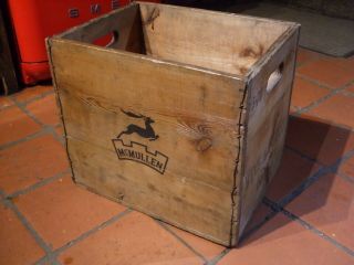 Vintage Mc Mullens Wooden Beer Crate Item,  Man Cave/win