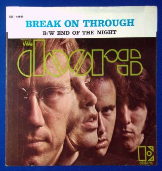 1967 Doors Break On Through Us 45 Elektra 45611 Picture Sleeve Morrison
