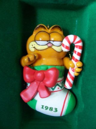 Enesco Ornament 1983 Garfield A Stocking Full Cat Jim Davis