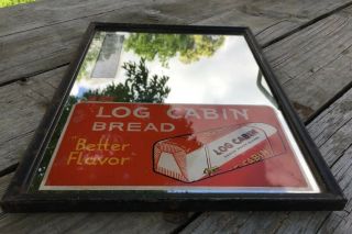 Log Cabin Bread Advertising Reverse Glass Thermometer Very Rare 1930’s 3