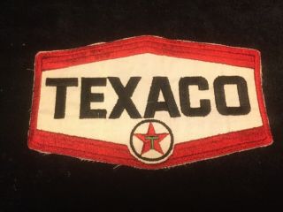 Vintage Texaco Gasoline Service Station Uniform Jacket Large Patch - 8 1/4”x5” -