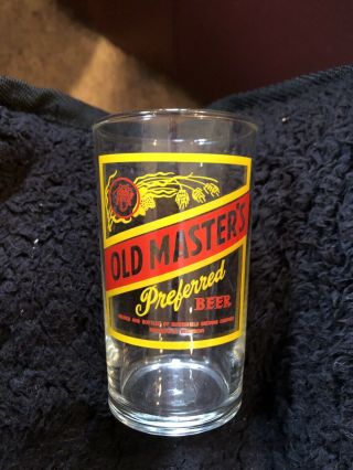 Old Masters Preferred Beer Glass