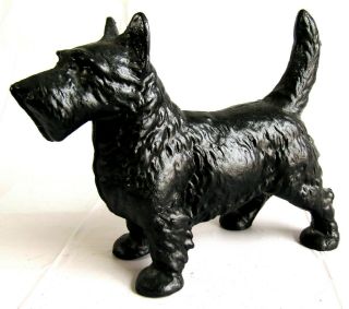 10 " Cast Iron Scottish Terrier Scotty Door Stop Statuette