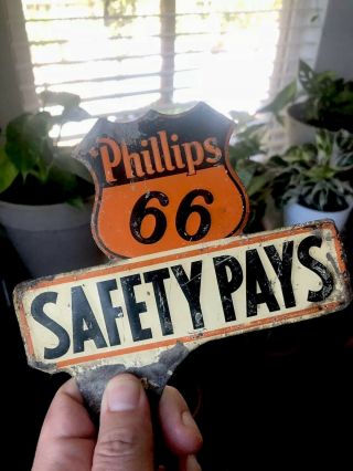 Phillips 66 Safety Pays License Plate Topper Patina Farm Fresh
