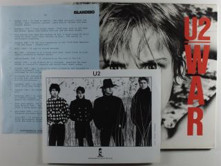 U2 War Island Lp Nm Gatefold Promo W/ Press Kit