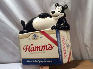 Vintage Hamms Beer Plastic Vacuform Bar Sign