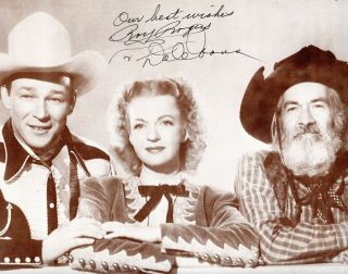 Roy Rogers And Dale Evans,  Large 11x14 Photo Hand Signed In Vintage Ink