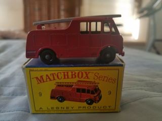 Vintage Matchbox Lesney 9 Fire Truck