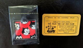 Felix The Cat Vintage Playing Cards 1980’s & 1996 Fan Club Card