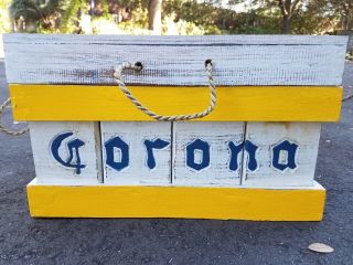 Unique 17 " X 9.  5 " Handcarved " Corona " Wood Home Decor Box With Metal Hinges