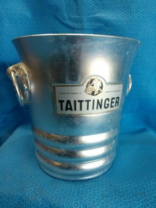 Taittinger Champagne Bucket Ice Grape Handles France Vintage 5